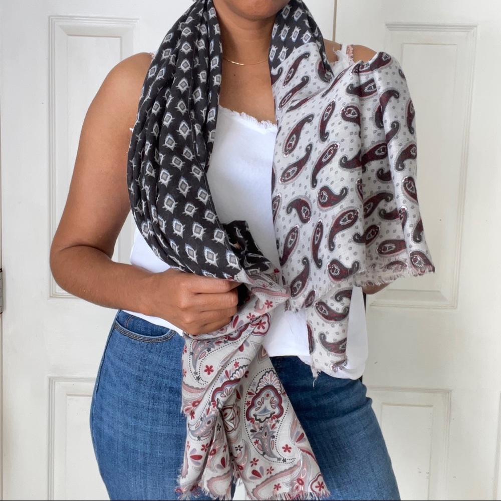Paisley Multi-print Rectangle Scarf